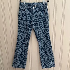 70’s Inspired Floral Flare Jeans